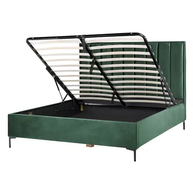 Ottoman Bed Velvet SEZANNE x cm (EU Super King) Dark Green