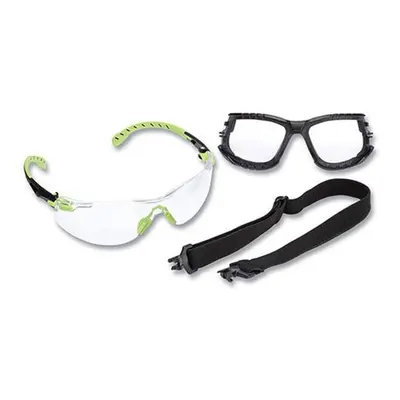 3M MMMS1201SGAFKT Solus 1000-Series Safety Glasses - Green Plastic Frame & Clear Polycarbonate L