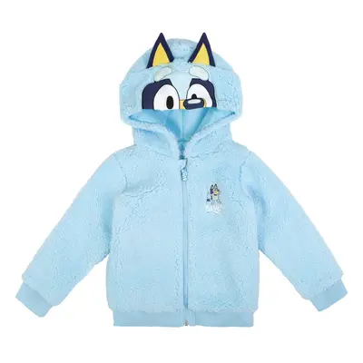 Bluey Toddler Boys Cozy Sherpa Zip Up Cosplay Hoodie 2T Blue