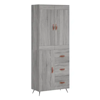 (grey sonoma, door drawers) vidaXL Highboard Sideboard Tall Storage Cabinet Side Cabinet Enginee