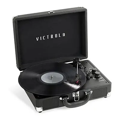 Victrola Journey+ Premium 3-Speed Bluetooth Suitcase Record Player with Built-in Stereo Speakers