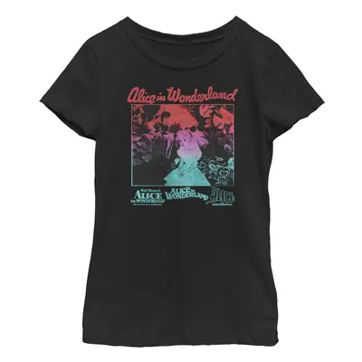 Disney Alice in Wonderland Vintage Movie Poster Neon Girls Standard T