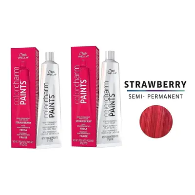 (Strawberry - Pack of 2) Wella Color Charm Paints STRAWBERRY Semi-Permanent