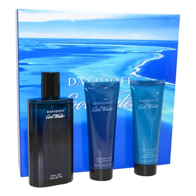 Cool Water by Davidoff for Men - Pc Gift Set 4.2oz EDT Spray, 2.5oz Shower Gel, 2.5oz After Shav