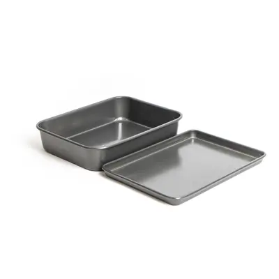 MasterClass Set of Non-Stick Roasting Pan 34x26x7cm, Baking Tray 35x25x2cm