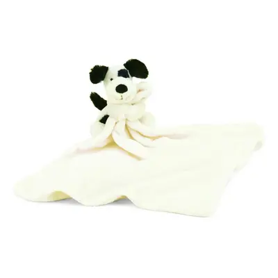 Jellycat Bashful Black and Cream Puppy Baby Stuffed Animal Security Blanket