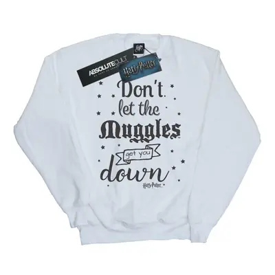 (3XL, White) Harry Potter Mens Don't Let The Muggles Sweatshirt