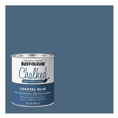 RustOleum chalked Ultra Matte coastal Blue WaterBased chalk Paint oz