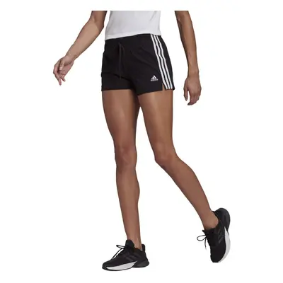 adidas Women's Essentials Slim 3-Stripes Shorts Black/White X-Small