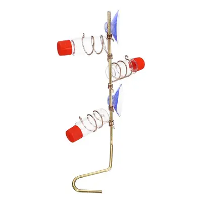 (Copper wire + bottles + suction cup) Transparent Bird Feeder Durable Easy to Clean Bird Feeding