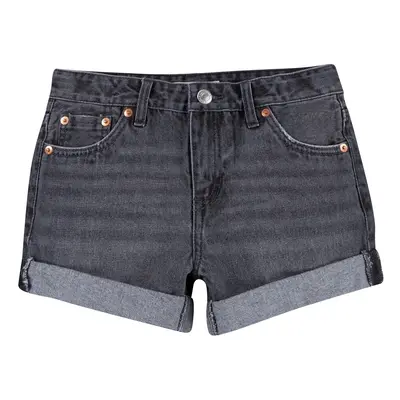 Levi's Girls' Girlfriend Fit Denim Shorty Shorts Black