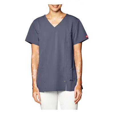 Dickies Women's V-Neck Top Lt. Pewter X-Small