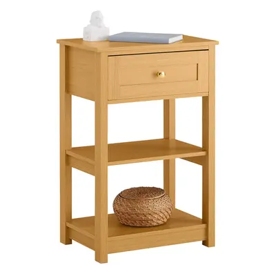 SoBuy FBT46-N Bedside Table Nightstand Side Table End Table Natural