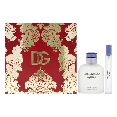 Light Blue by Dolce and Gabbana for Men - Pc Gift Set 4.2oz EDT Spray, 0.3oz EDT Spray