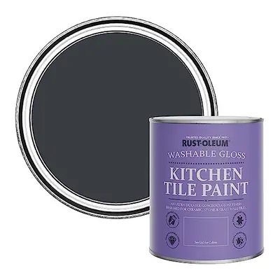 Grey Water-Resistant Kitchen Tile Paint in Gloss Finish - Anthracite (RAL 7016) 750ml