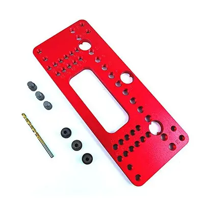 Punch Guide Woodworking Handle Hole Jig Locator Hole Opener Puncher Guide Carpentry Tools (Red)