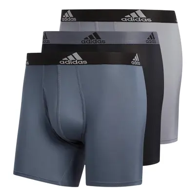 adidas Men's Big & Tall Performance Boxer Brief Underwear (3-Pack) Bl