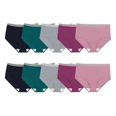 Fruit of the Loom womens Tag Free Cotton Panties (Regular & Plus Size) Briefs Plus Size Brief - 