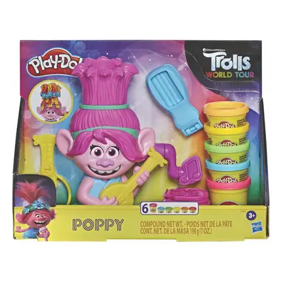 Play-Doh Trolls World Tour Rainbow Hair Poppy Styling Toy for Children Years and up with Non-Tox