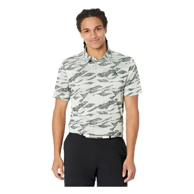 adidas Men's Standard Horizon Print Golf Polo Shirt Linen Green Larg