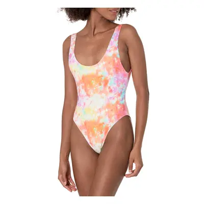 GUESS womens One Piece Swimsuit Positano Coral Flowers X-Small US