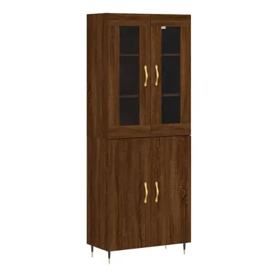 (brown oak, doors) vidaXL Highboard Sideboard Tall Storage Cabinet Side Cabinet Engineered Wood