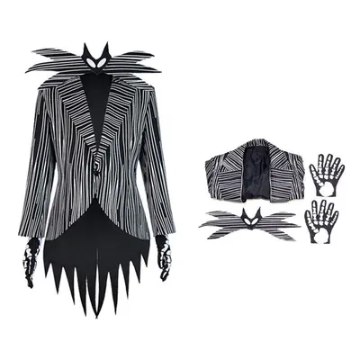 (M) The Nightmare Before Christmas Jack Skellington Cosplay Costume Set Halloween