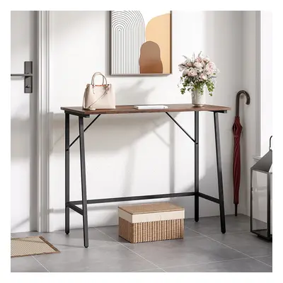 Retro Brown Entryway Console Table