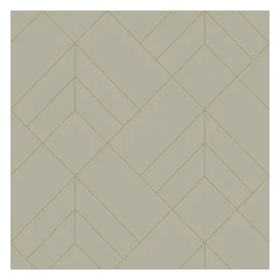 (Beige/Gold) Sander Geometric Wallpaper Fine Decor