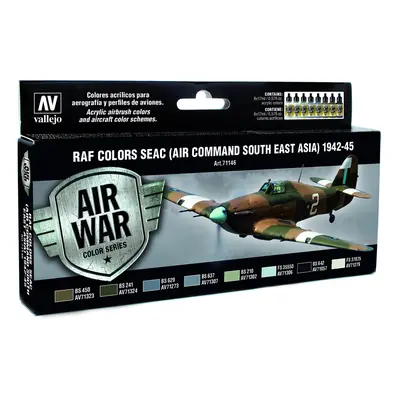 Vallejo RAF Colors SEAC (Air Command South East Asia) 'Air War Color Series' Model Paint Kit