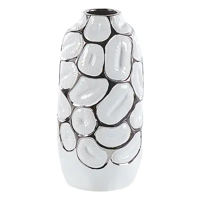 Decorative Vase CENABUM Ceramic White