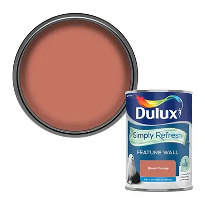 Simply Refresh Feature Wall Matt Emulsion Paint - Blood Orange - 1.25 litres Blood Orange