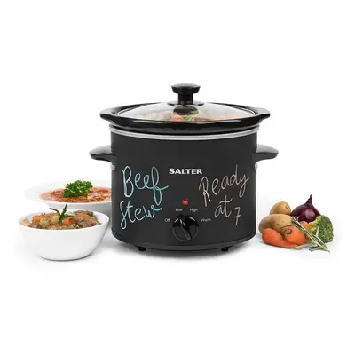 Salter EK2842 Chalkboard Slow Cooker with Chalk Included, 3.5 L, Black