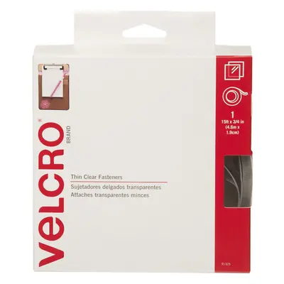 VELCRO(R) Brand Thin Fasteners Tape .75"X15'-Clear