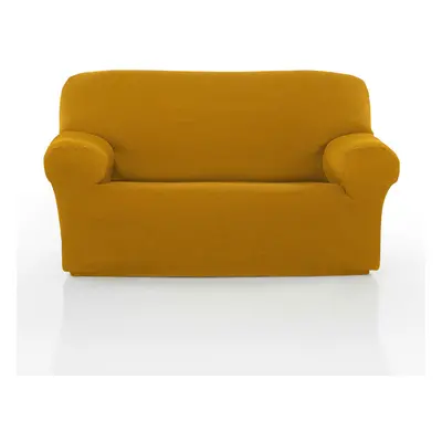 (Mustard) Two Seater 'Iris' Sofa Cover Elasticated Slipcover Protector