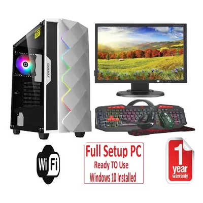 Fast Gaming PC Bundle - i5 8GB RAM 1TB GT710 2GB - WiFi - WARRANTY - WHITE DIAMOND