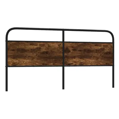 (smoked oak, cm) vidaXL Headboard Bed Header Bedroom Bed Headboard Steel and Engineered Wood