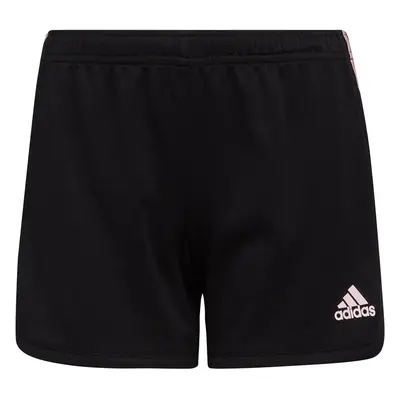 adidas Girls' Big 3-Stripes Mesh Shorts Adi Black/Pink X-Large