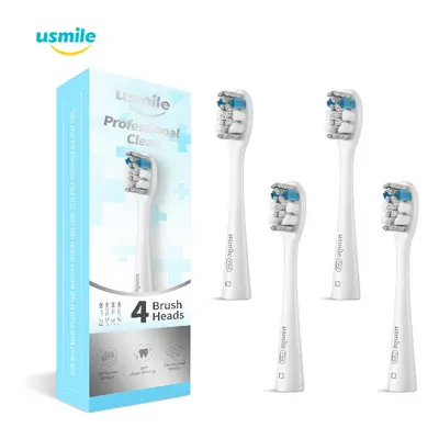 USMILE 4PCS Pro Replacement Head Brush Heads Grey For usmile Electric Toothbrush Deep Cleaning T