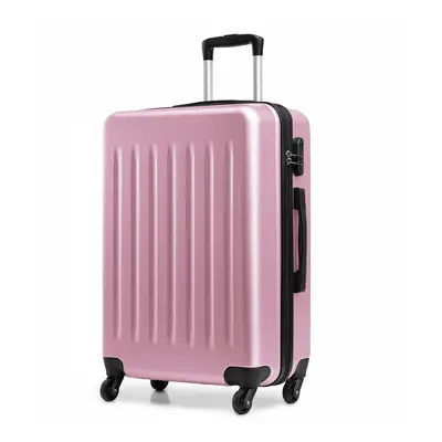 (28 inch) Pink ABS Hard Shell Suitcase With Size