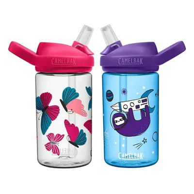 Camelbak Eddy+ Kids Butterfly + Sloth 14oz/400ml spill proof bottles twin pack