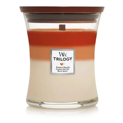 WoodWick Medium Hourglass Candle Pumpkin Gourmand Premium Soy Blend Wax Pluswick Innovation Wood