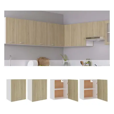 vidaXL 2x Kitchen Cabinets Sonoma Oak Engineered Wood Home Storage Organiser