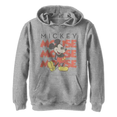 Disney Boy's Mickey Classic Hoodie Athletic Heather Medium