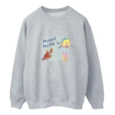 (M, Sports Grey) Disney Womens/Ladies The Little Mermaid Club Sweatshirt