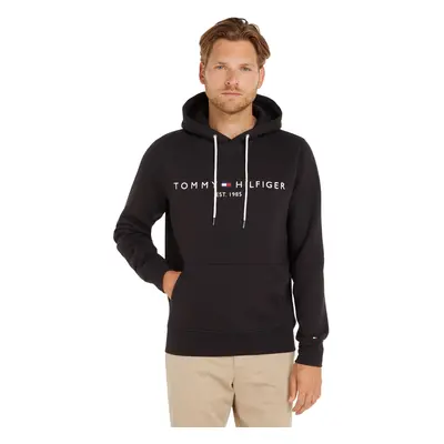 Tommy Hilfiger Men's Fleece Lined Logo Hoodie Black XX-Large