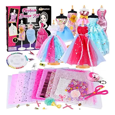 Tacobear Fashion Design for Kids Girls Toys Arts and Crafts Sewing Kits for Children Fashion Stu