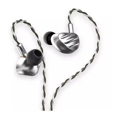 (Grey) In Ear Wired Earphones MMCX Music Hi-Fi Heavy Bass Monitor Headphones Earbuds Detachable 