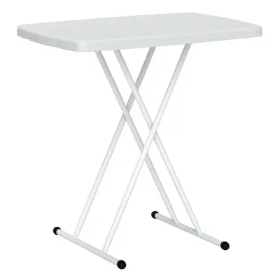 Outsunny Folding Coffee Table, Height Adjustable Bistro Table, White