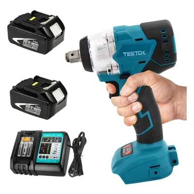 Cordless Impact Wrench 1/2" Impact Drivers+2Battery+Charger-Fit Makita